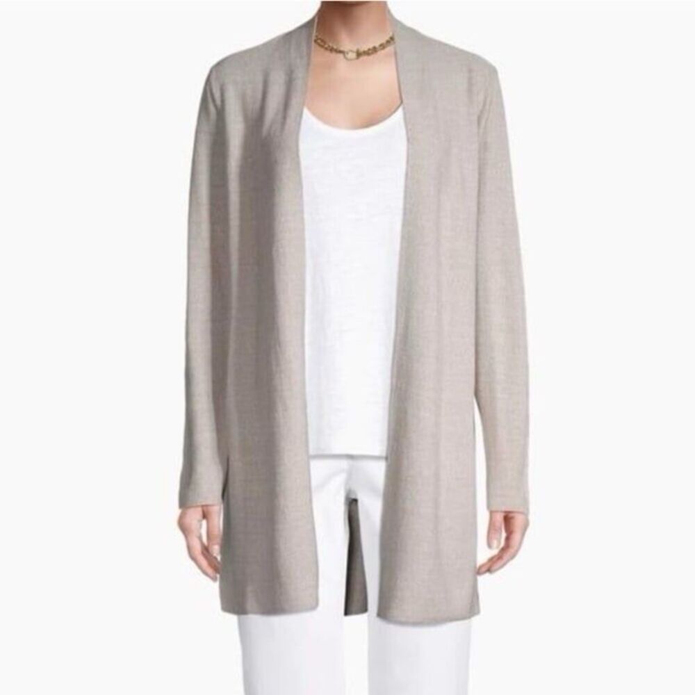 Eileen Fischer linen blend knit cardigan